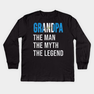 Grand Father Guatemalan Grandpa The Man The Myth The Legend - Gift for Guatemalan Dad With Roots From  Guatemala Kids Long Sleeve T-Shirt